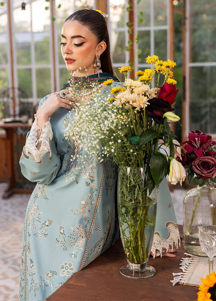 Lawn-3PC Embroidered With Chiffon Digital Printed Dupatta-5266