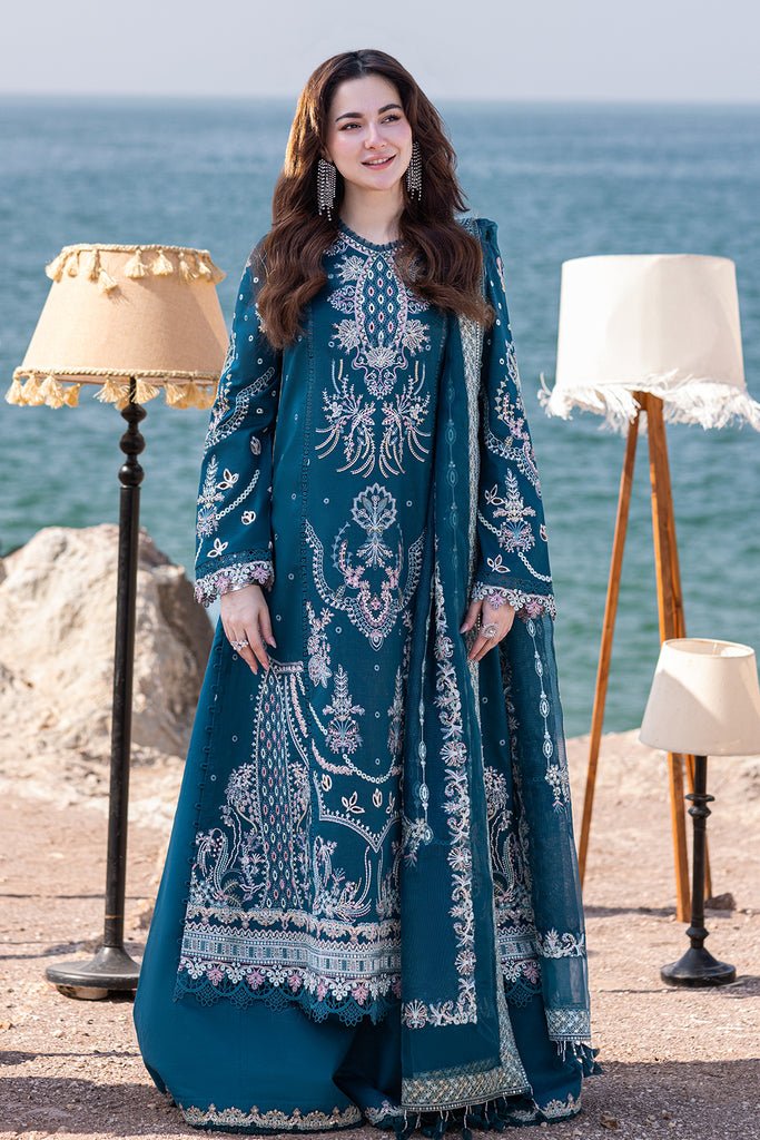 Lawn-3PC Embroidered Shirt with Organza Embroidered Dupatta-5177