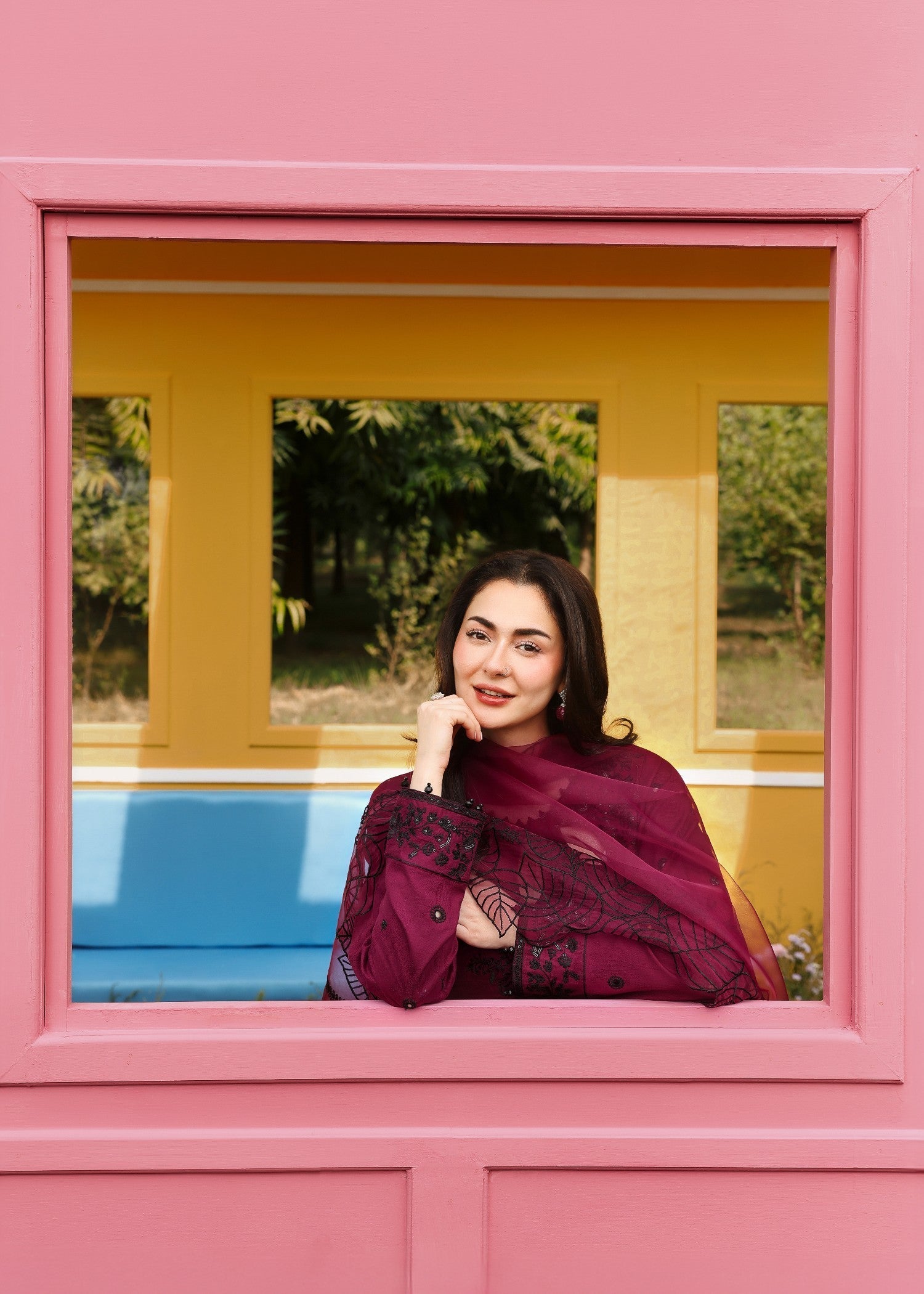 Lawn-3PC Embroidered Shirt With Khadi Net Embroidered Dupatta-5273