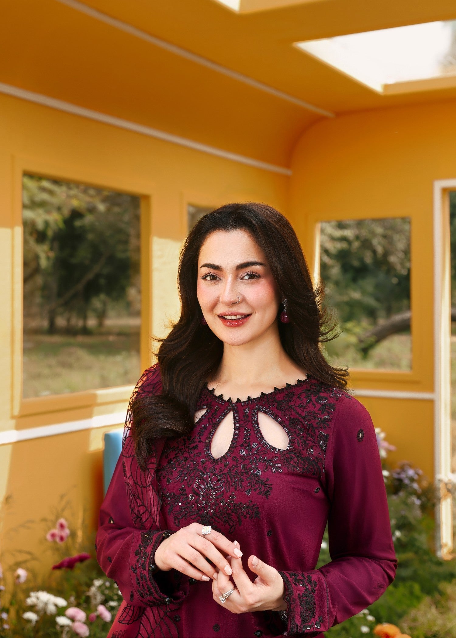 Lawn-3PC Embroidered Shirt With Khadi Net Embroidered Dupatta-5273