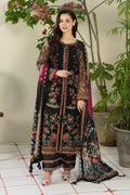 Lawn 3PC Embroidered With Digital Printed Jauqard Dupatta- 5215