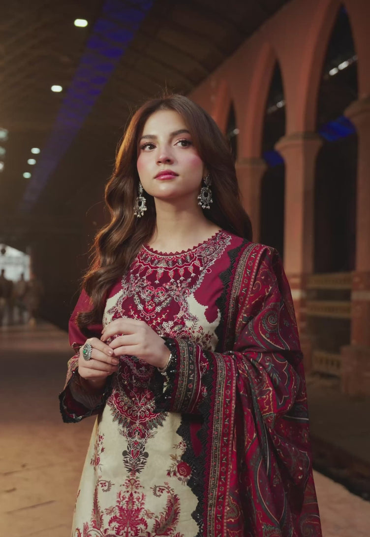 3PC LAWN PRINTED SHIRT WITH VOILE PRINTED DUAPTTA-4007