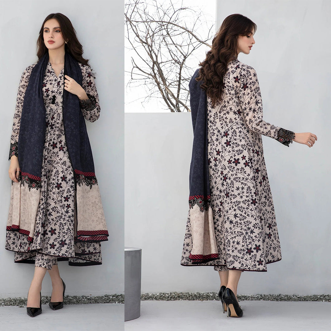 3PC LAWN PRINTED SHIRT WITH LAWN PRINTED DUAPTTA AND TROUSER-4002