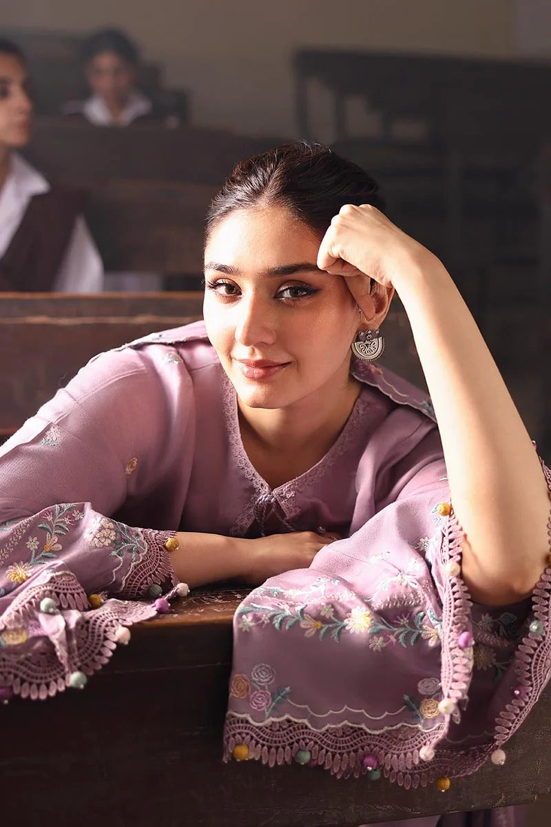 3PC Lawn Embroidered Shirt With Chiffon Embroidered Dupatta-5227