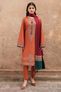 3PC Lawn Embroidered Shirt With Printed Jauqard Dupatta-5190