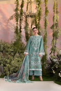 Lawn-3PC Embroidered With Organza Digital Printed Dupatta-5193