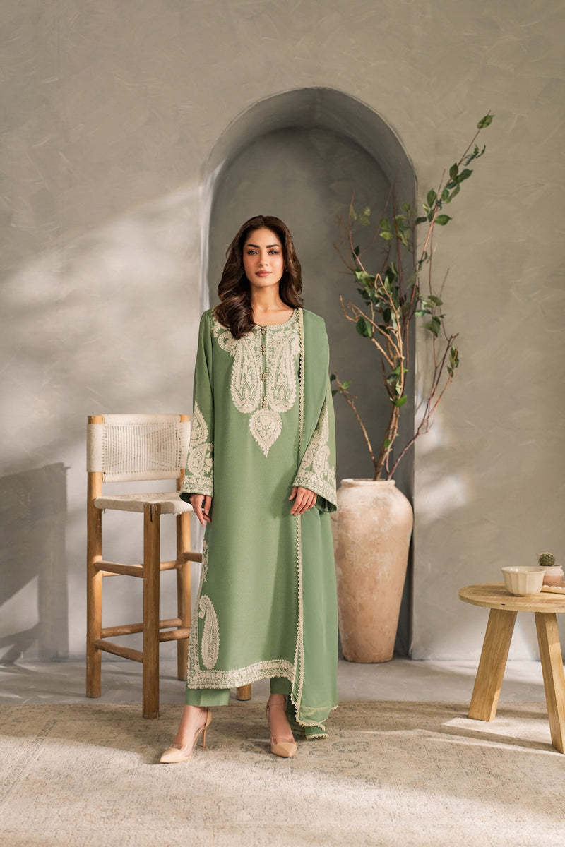 Lawn-3PC Embroidered With Chiffon Ready to Wear Dupatta-5221