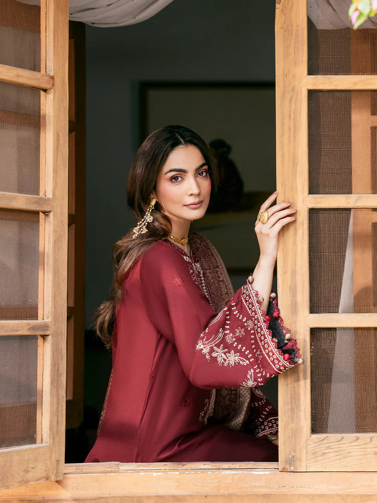 3PC Lawn Embroidered Shirt With Digital Printed Jauqard Dupatta-5118