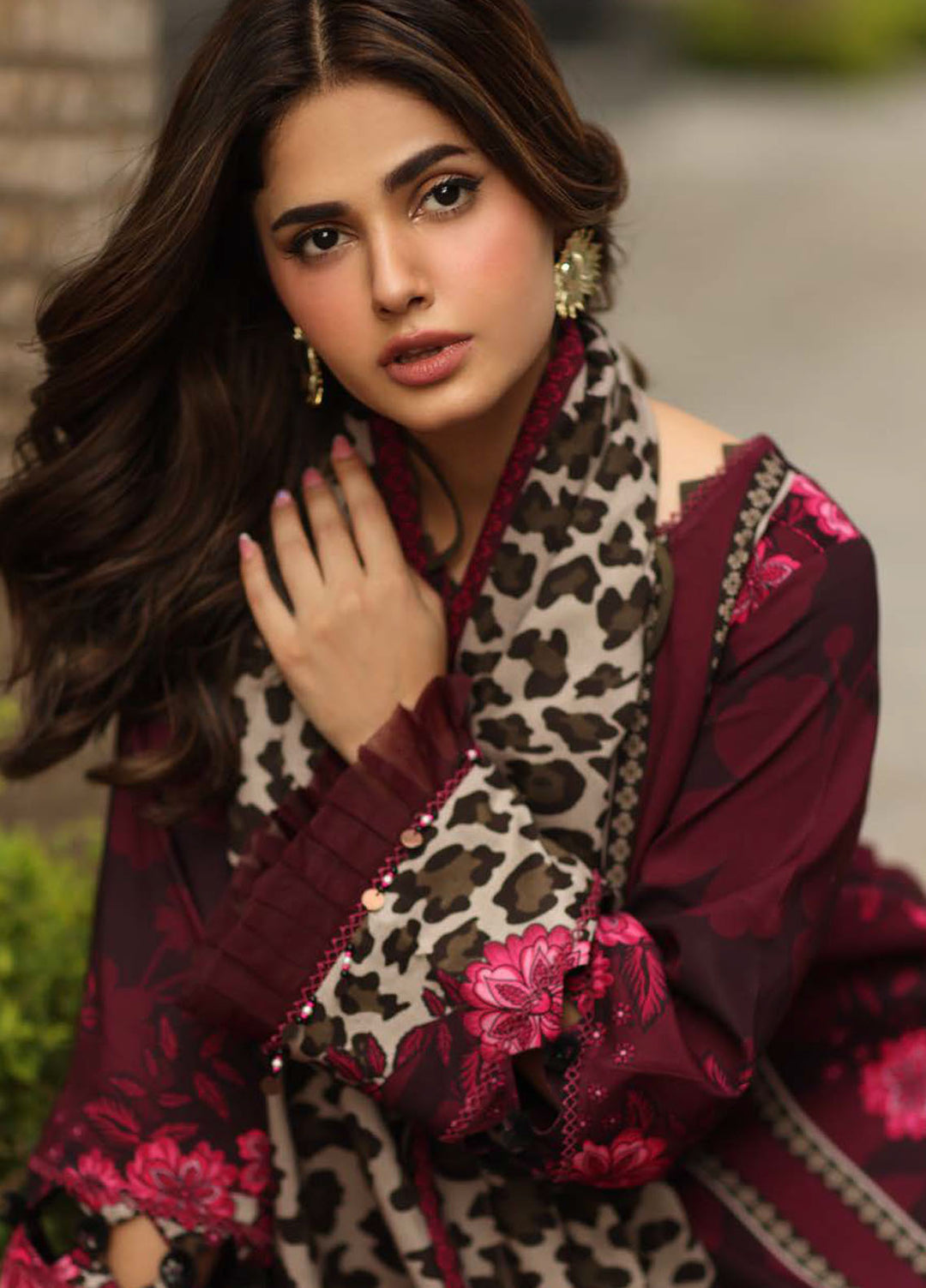 3PC LAWN PRINTED SHIRT WITH VOILE PRINTED DUAPTTA-4008
