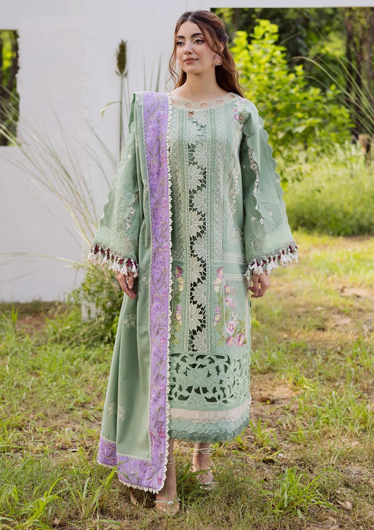 Lawn-3PC Embroidered With Chiffon Ready to Wear Dupatta-5288