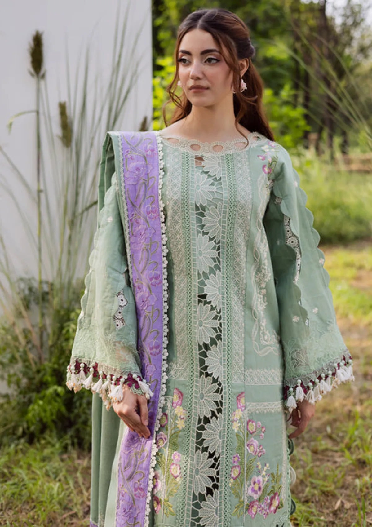 Lawn-3PC Embroidered With Chiffon Ready to Wear Dupatta-5288