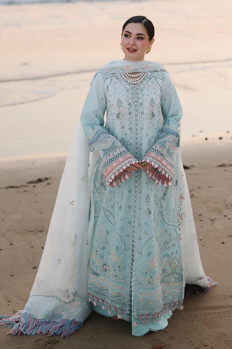 Lawn-3PC Embroidered Shirt With Khadi Net Embroidered Dupatta-5220