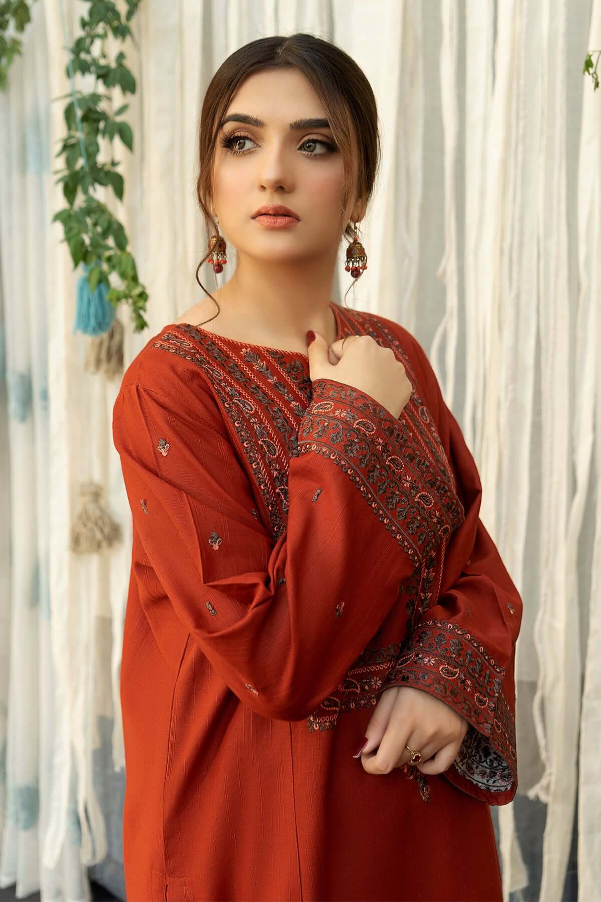 Lawn 3PC Embroidered Shirt with Digital Printed Jacquard Dupatta-5184